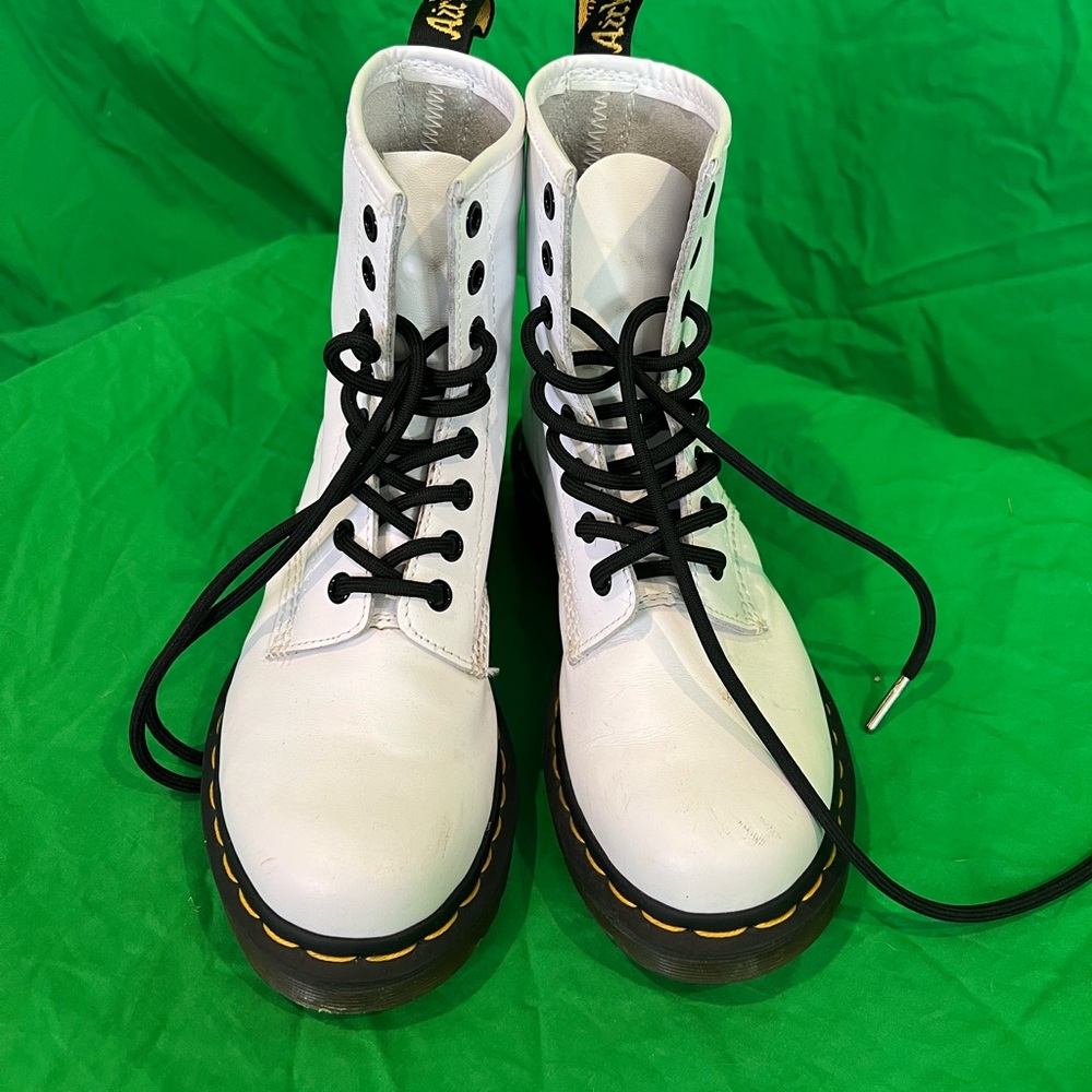 Dr. Martens Women's White Combat Boots